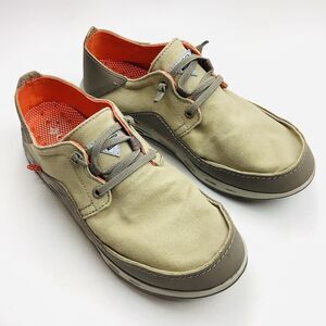 Columbia PFG Bahama Vent Relaxed Lace Boat Fishing Shoes Men's 7 W Tan Orange